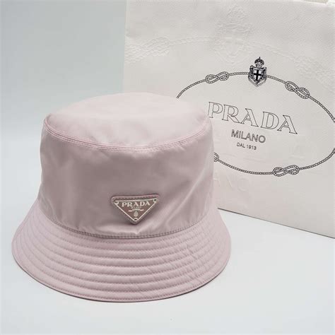 pink prada nylon bucket hat|black prada bucket hat.